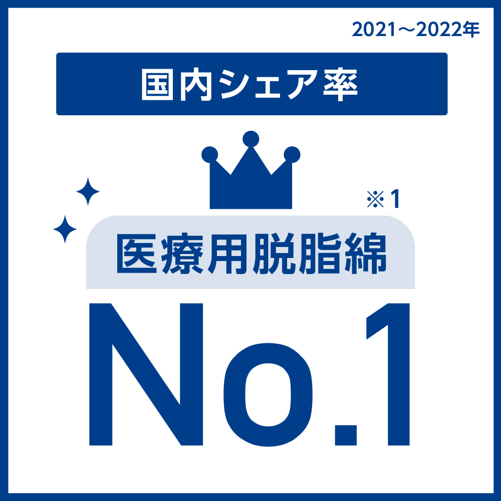 国内シェア率 医療用脱脂綿 No.1